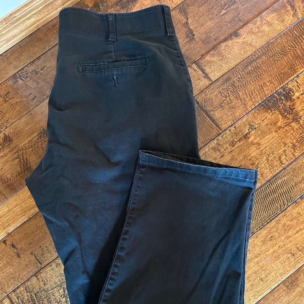 Lee Extreme Comfort Mens Casual Stretch Fit Black Pants.  Size 38 x 32.